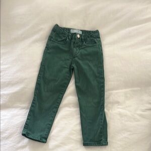 Zara Green Jeans Straight Leg Casual